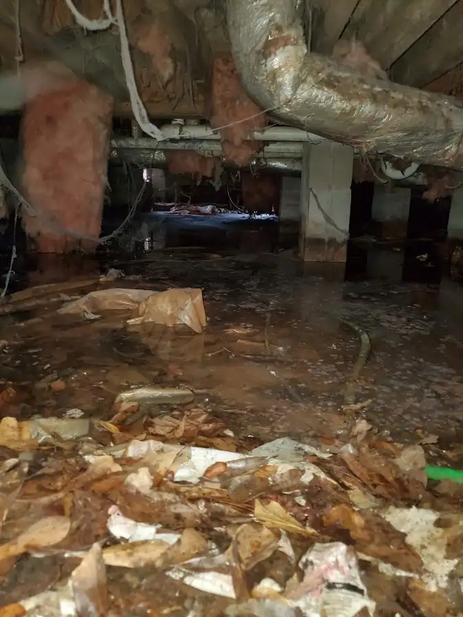 Crawl space flood assessment for Commercial Water Damage Restoration in Lake City